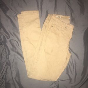 Khaki skinny jeans